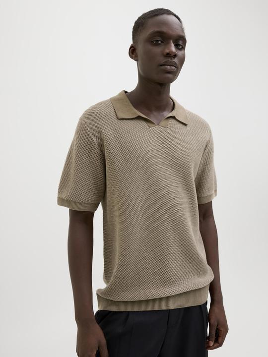 Produktbild Jack & Jones Jprcceaston Knit Split Neck Ss Sn (XXL)