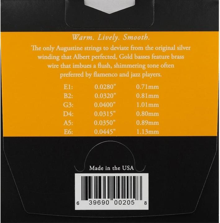 Image du produit Augustine Taux de l'or (6 x, Guitare, 0.04")
