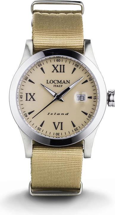Image du produit Locman Italy Montre Homme Island beige Ref. 0614A04 (Montre analogique, 40 mm)
