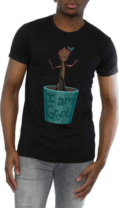 Actual product image Mens Guardians Of The Galaxy Baby Groot Flower Pot T-Shirt (3XL)