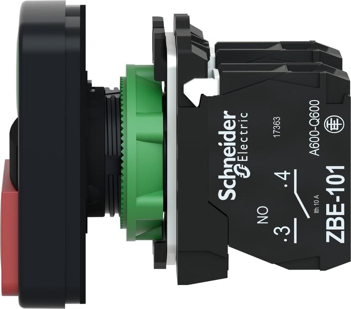 Actual product image Schneider Electric Pushbutton Dble Green I Red O 1NO/1NC