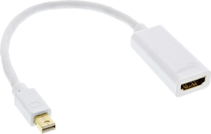 InLine Câble adaptateur Mini DisplayPort HDMI avec audio (Mini DP, 15 cm)