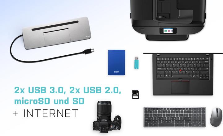 Produktbild i-tec Ergonomic 4K (USB-C, 2 Ports)