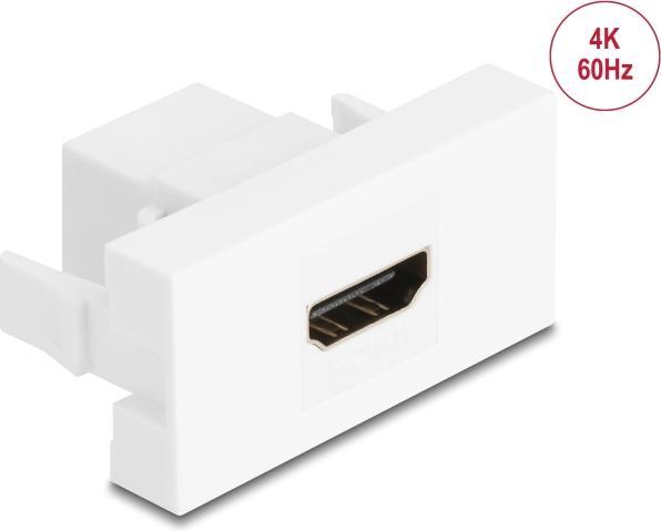 Produktbild Delock Easy 45 Modul HDMI Buchse zu HDMI Buchse 4K 60Hz weiss (Antennenkabel)