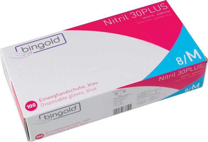 Produktbild Einweghandschuh Nitril 30Plus L, Dunkelblau (L)