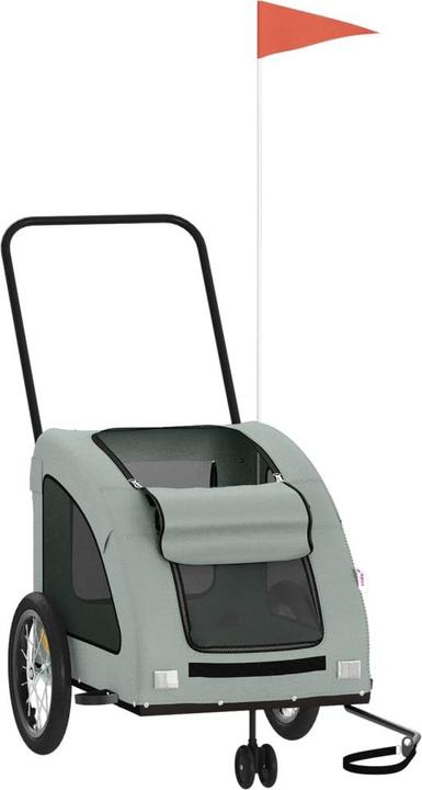 Actual product image VidaXL Fahrradanhänger Hunde Oxford-Gewebe und Eisen