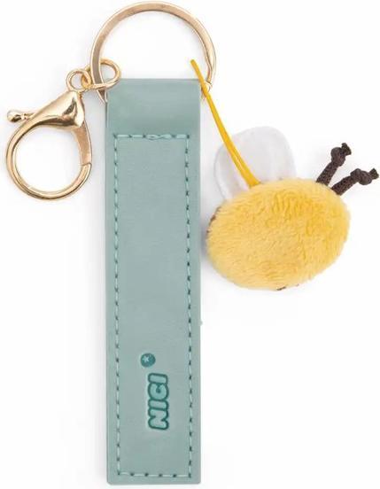 Produktbild Magni NICI Schlüsselanhänger Bee happy Kunstlederband mit Biene türkis 10cm