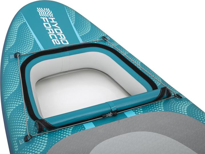 Actual product image Bestway Hydro Force Aqua Drifter View Inflatable Stand-Up Paddleboard Set with Built-in Window 3.35 m