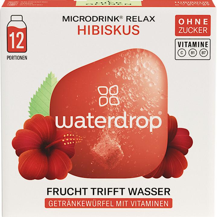 Actual product image Waterdrop Microdrink Relax (Hibiscus, Acerola, 12 x)