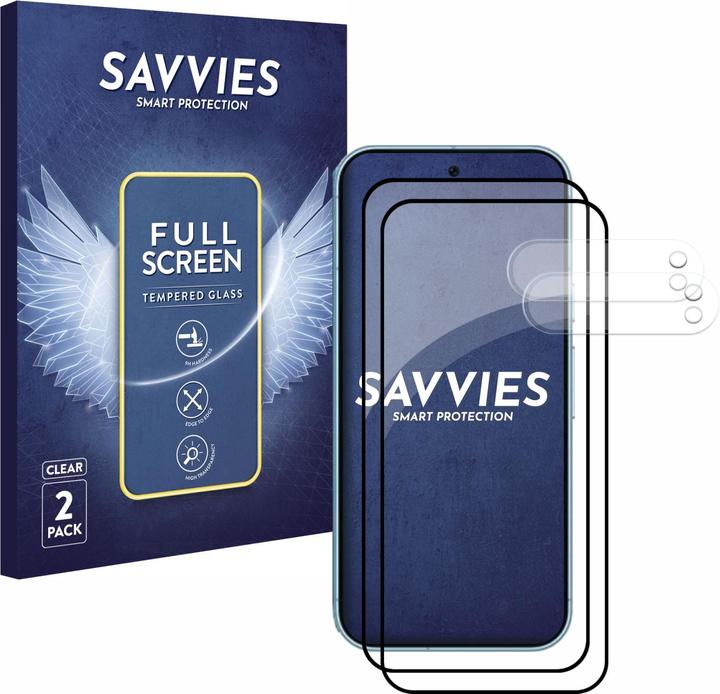 Produktbild Savvies Full-Screen Displayschutz Panzerglas Schutzglas (2 Stück, Google Pixel 9 Pro XL)