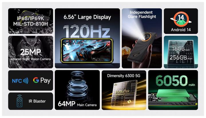 Image du produit Ulefone ARMOR X31 PRO 5G 8/256GB BLACK (6.56", 25 Mpx, 4G)
