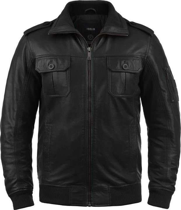 Immagine prodotto Solid Giacca In Pelle Giubotto Di Pelle Giacche Da UomoCon Collo Alto Vera Pelle (XL)