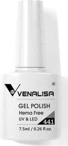 Image du produit Venalisa Vernis en gel 441 UV/LED (Blanc pailleté, Vernis semi-permanent)