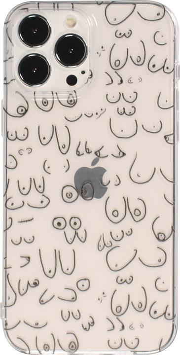 Immagine prodotto PhoneLook Cover it Silicone Cover Divertente Tatuaggio del seno con cartone animato (Apple iPhone 13 Pro Max)