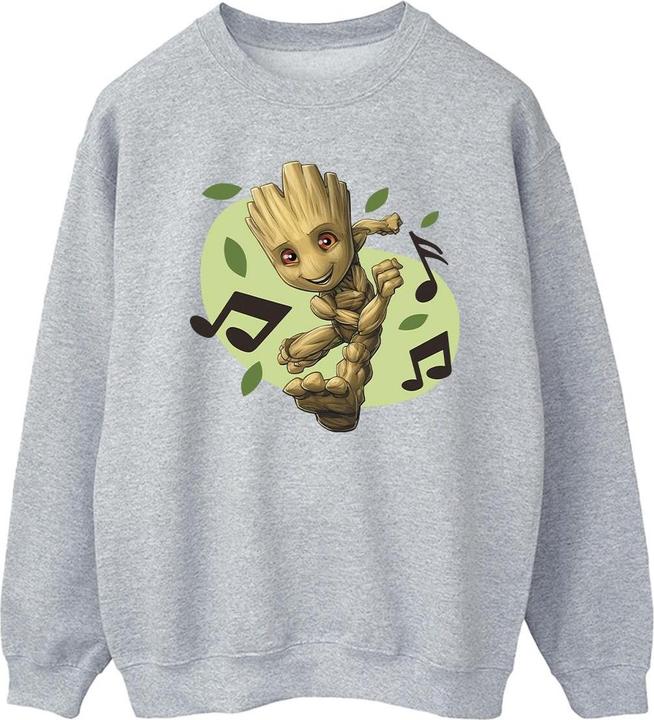 Actual product image Mens Guardians Of The Galaxy Groot Musical Notes Sweatshirt (L)