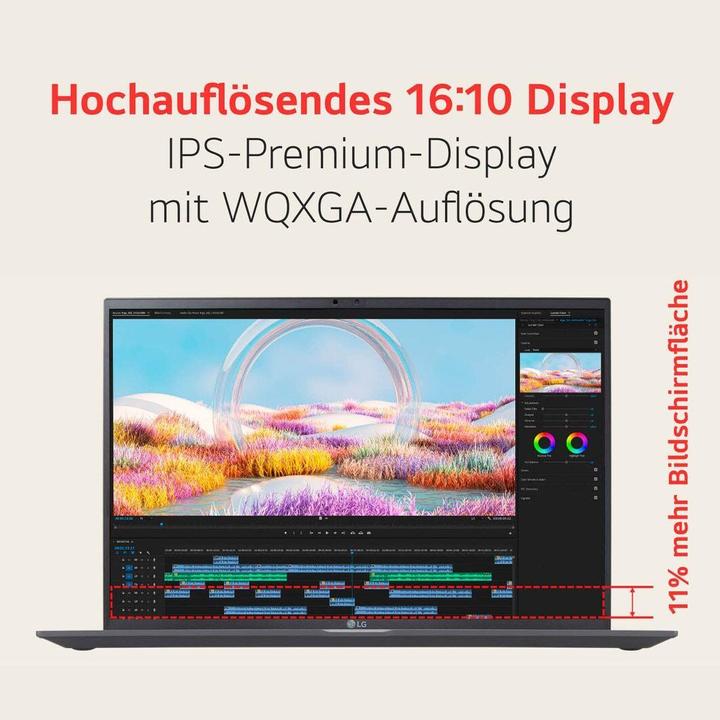 Actual product image LG gram 16" Core Ultra 7 155H 16GB/1TB SSD Win11 grey 16Z90S-G.AA79G (15.98", Intel Core Ultra 7 155H, 16 GB, 1000 GB, DE)