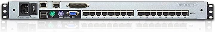 Actual product image Aten KL1516AiN CH Cat.5 KVM over IP Switch 16-Port 19"-LCD, Dual-Rail, CH-Layout