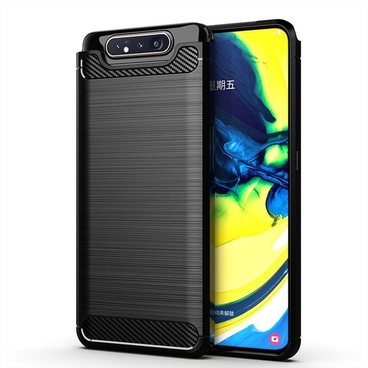 Produktbild König Design Handyhülle für Samsung Galaxy A80 Case Cover Schutz Tasche Schutzhülle Schwarz (Samsung Galaxy A80)