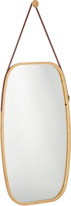 Actual product image Relaxdays Oval Hanging Mirror with Strap (43.5 x 1.5 x 76.5 cm)