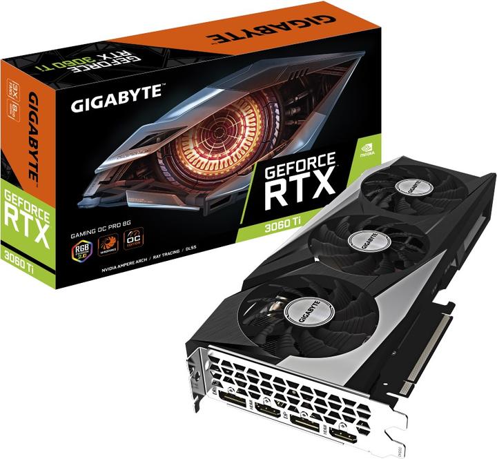 Actual product image Gigabyte GeForce RTX 3060 Ti Gaming OC Pro LHR (8 GB)