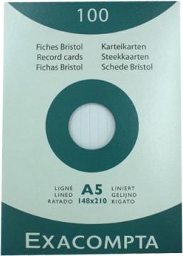 Produktbild Exacompta Karteikarten (A6, 205 g/m², 100 x)
