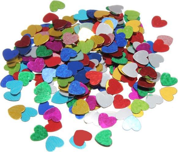 Actual product image JTI 200 pieces metallic sequins - hearts