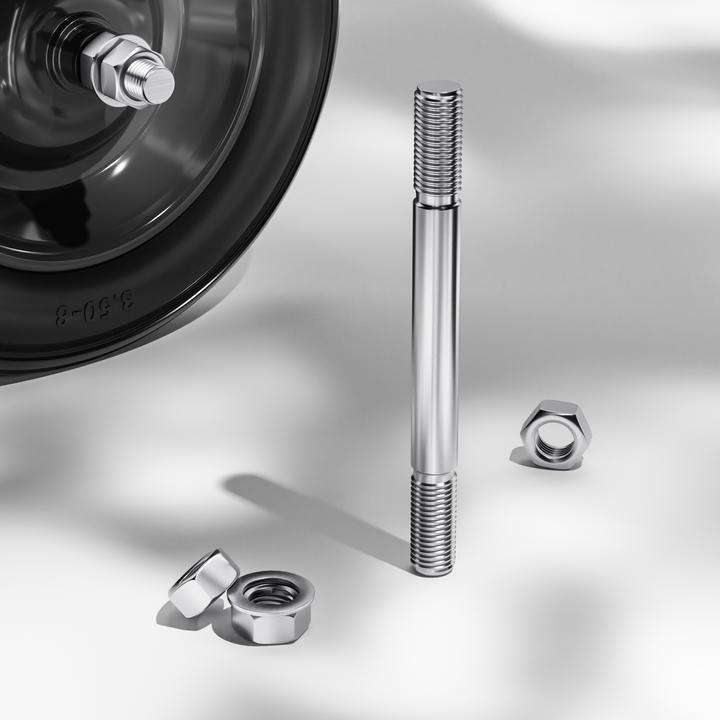 Actual product image Wiltec Standard Full-Floating Axle for Wheelbarrow Size 150x20mm