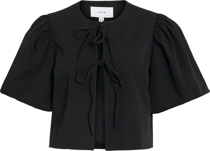 Vila Top with short sleeves tied at the front (38)