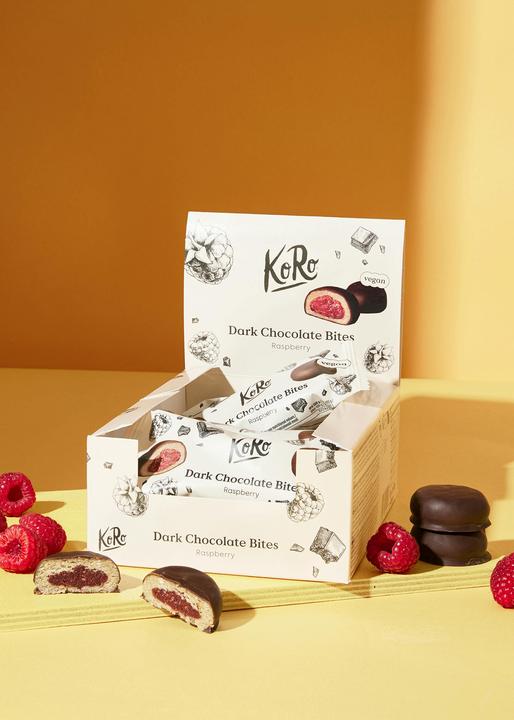 KoRo Organic oat biscuit with raspberry filling and dark chocolate coating (480 g)