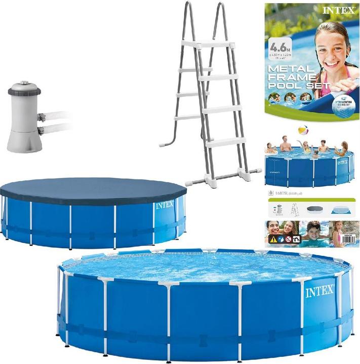 Actual product image Intex 4.57M X 1.22M METAL FRAME POOL SET (Ø 457 x 122 cm)