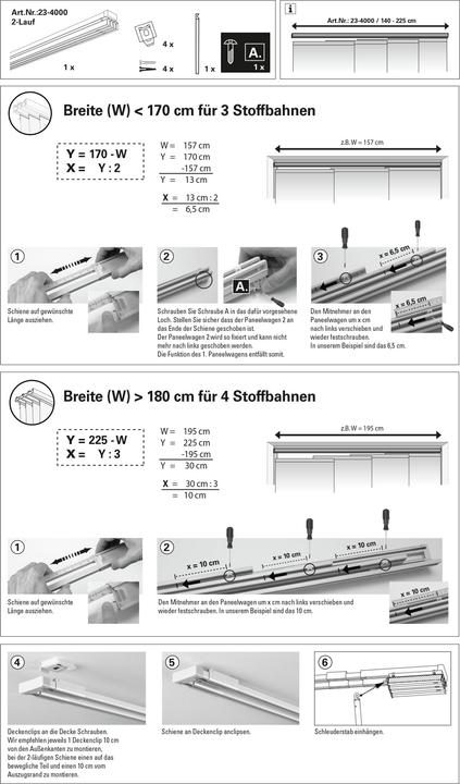 Image du produit Gardinia Rail de rideau Emia 2 voies 140-225
