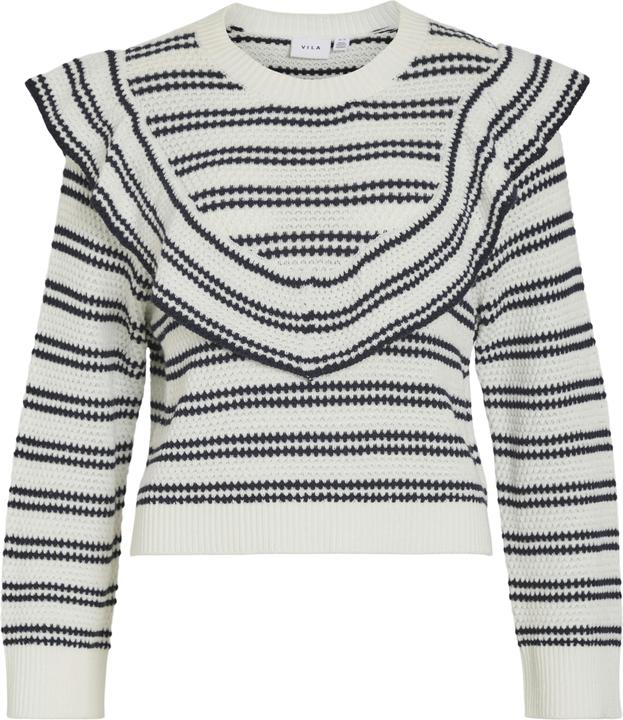 Vila Gerüschter Strickpullover