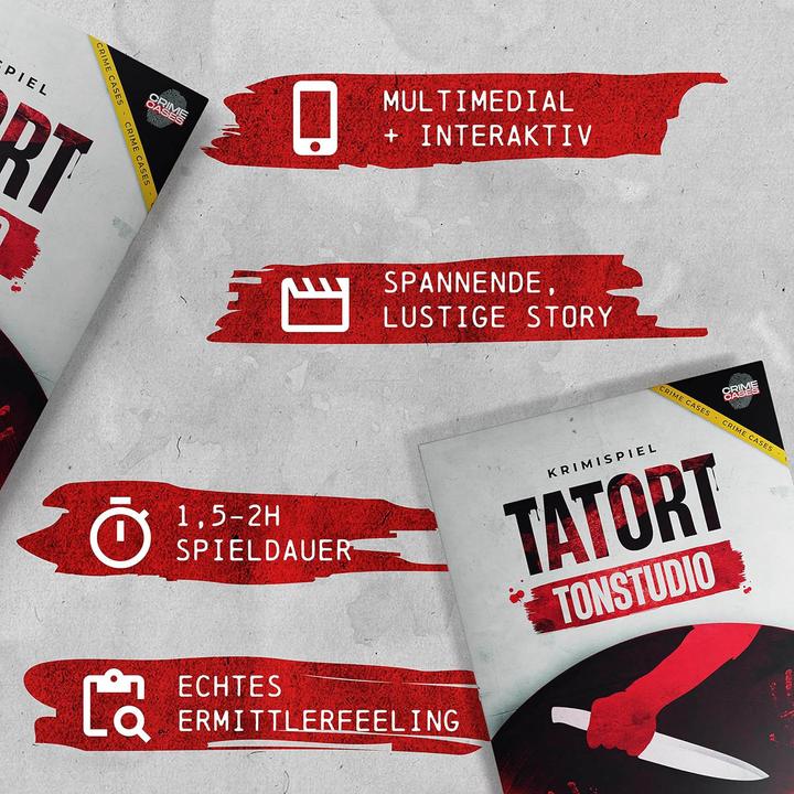 Immagine prodotto Crime Cases MOMD0002 - CRIMECASES: Tatort Tonstudio, gioco del crimine, per 1-6 giocatori, da 14 anni (EN) (Tedesco)
