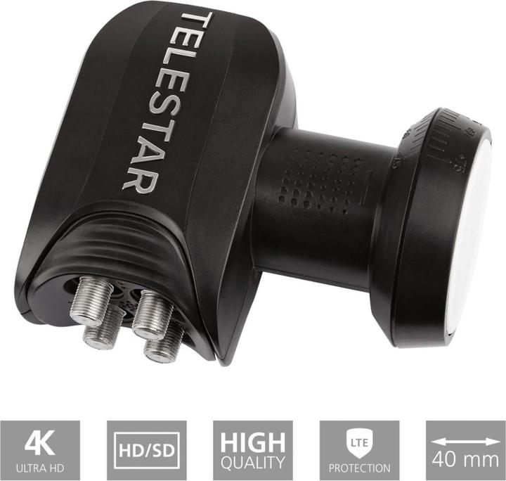 Produktbild Telestar DIGIRAPID 80 4 Teilnehmer Alu Sat-Antenne mit QUAD LNB (Yagi-Antenne, 38 dB, DAB/ DAB+, UKW / MW / LW)
