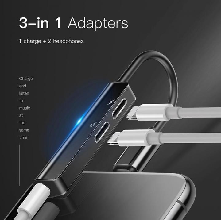 Immagine prodotto Baseus Adattatore L52 3 in 1 (Lightning, Jack da 3.5mm)