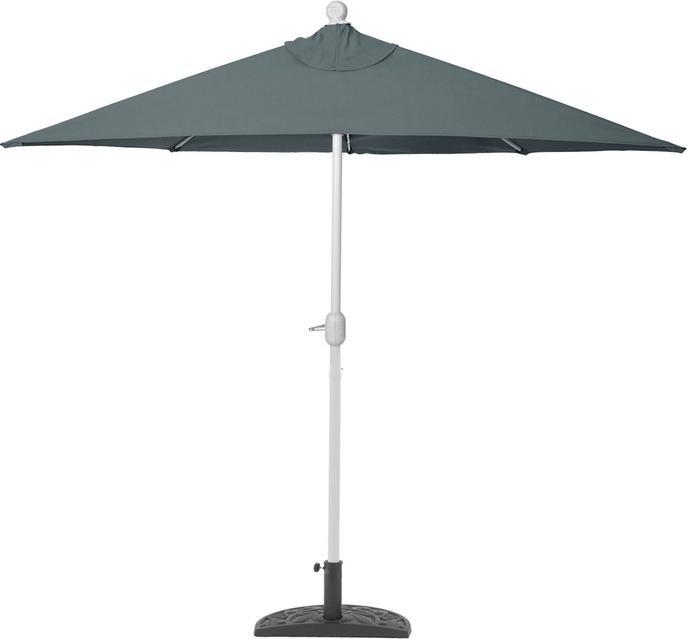 Actual product image Mendler Parasol half-round, half umbrella balcony umbrella, UV 50+ polyester/aluminium 3kg, 300cm (2.85 m)