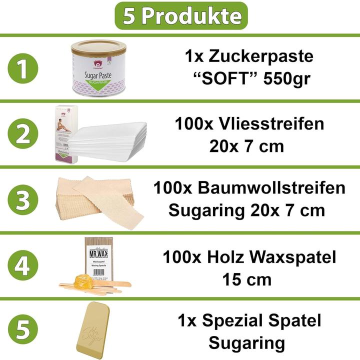 Immagine prodotto Mr. Wax Pasta di zucchero Starter Set M (100 x, 550 g)