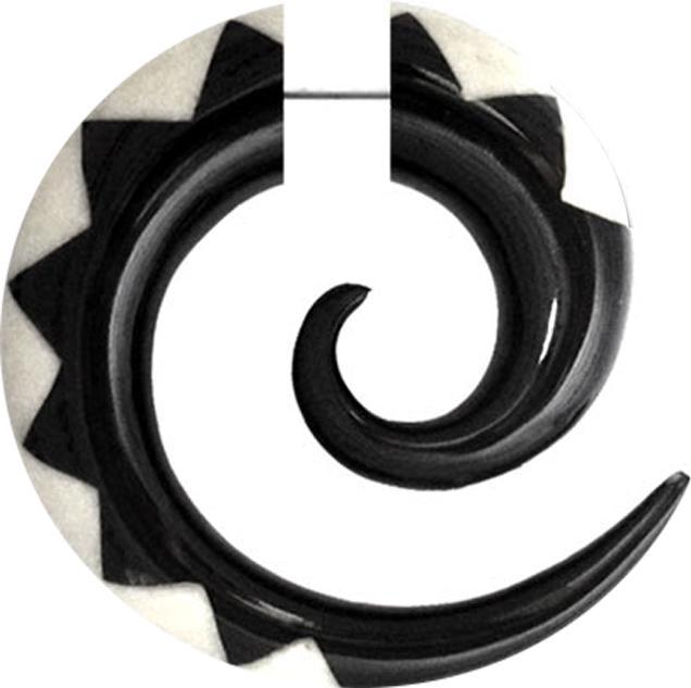 Actual product image Star Piercing Fake Spirale aus Horn dreiecke aus Knochen (without brass, Organic, Mineral)