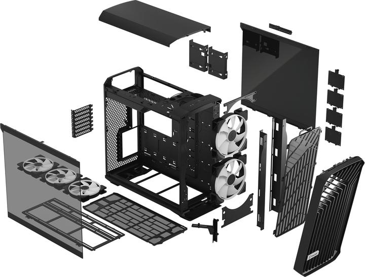 Actual product image Fractal Torrent RGB Black TG Light (ATX, E-ATX, mATX, ITX, SSI EEB, SSI CEB)