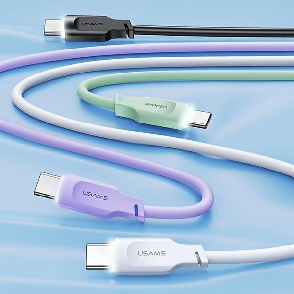 Actual product image Usams Charging Cable Type-C to Type-C - White (1.20 m)
