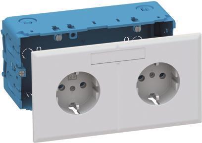 Productafbeelding GGK Schuko wandcontactdoos 36782 KSE-P/Dialogue Schuko 2-voudig RAL 9010