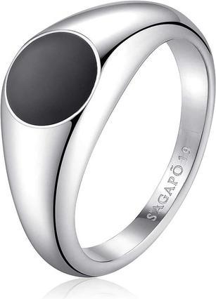 Sagapo S'AgapÃµ - Modern steel ring for men Ripple SRP36 - Circuit: 59 mm (19)
