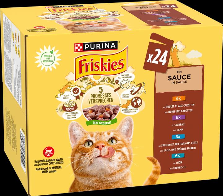 Immagine prodotto Friskies In salsa (Adulto, 24 pz., 2040 g)