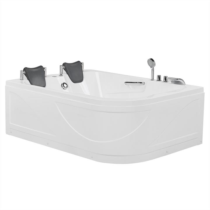 Produktbild Beliani Whirlpool Badewanne weiss Eckmodell mit LED 170 x 119 cm rechts BAYAMO (318 l, 119 cm, 119 cm)