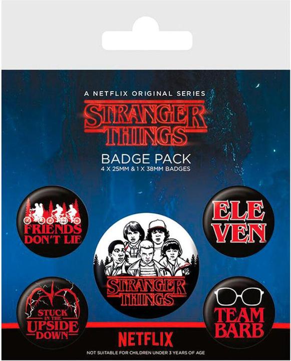 Image du produit Pyramid Stranger Things pack 5 badges Characters