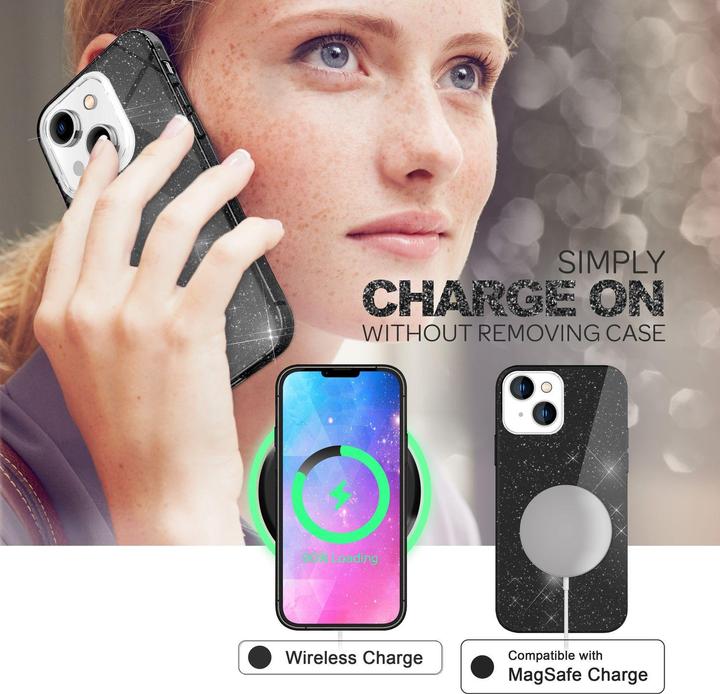 Actual product image Nalia Glitter cover (Apple iPhone 14)