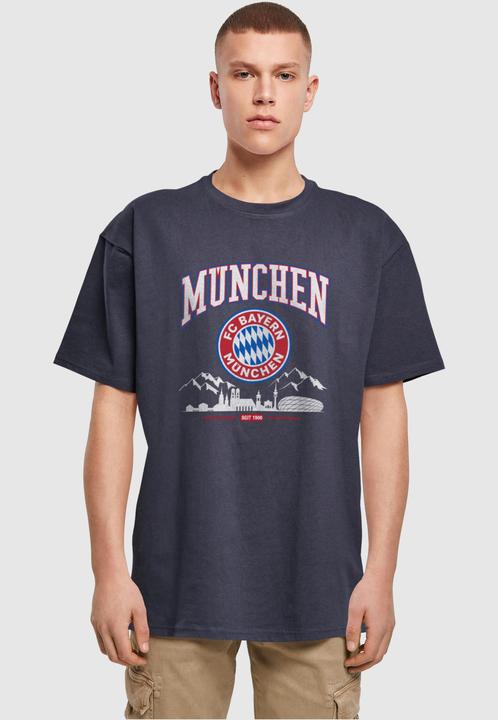 Actual product image FC Bayern München FC Bayern Skyline for grey Heavy Oversize Tee - 115313 (M)