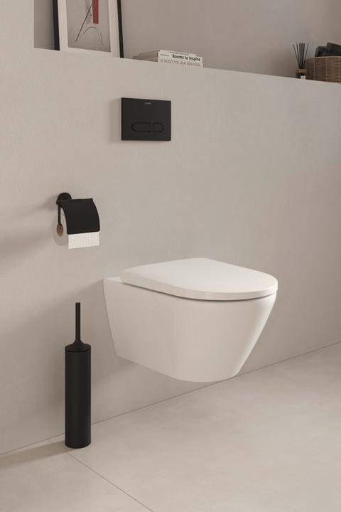Produktbild Duravit Papierrollenhalter STARCK T mit Deckel schwarz matt