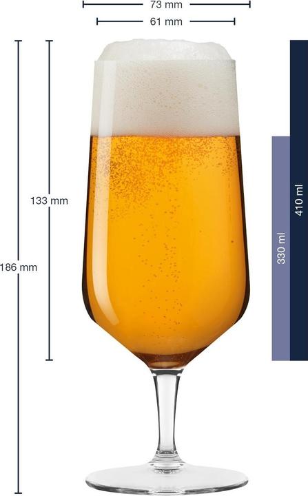 Actual product image Leonardo beer glass Puccini 330 ml, 6 pieces, transparent (0.33 l, 6 x)