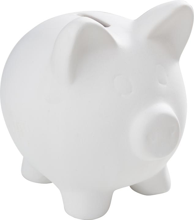 Actual product image VBS Piggy Bank", Ceramic, White (10 x 10 x 12 cm)